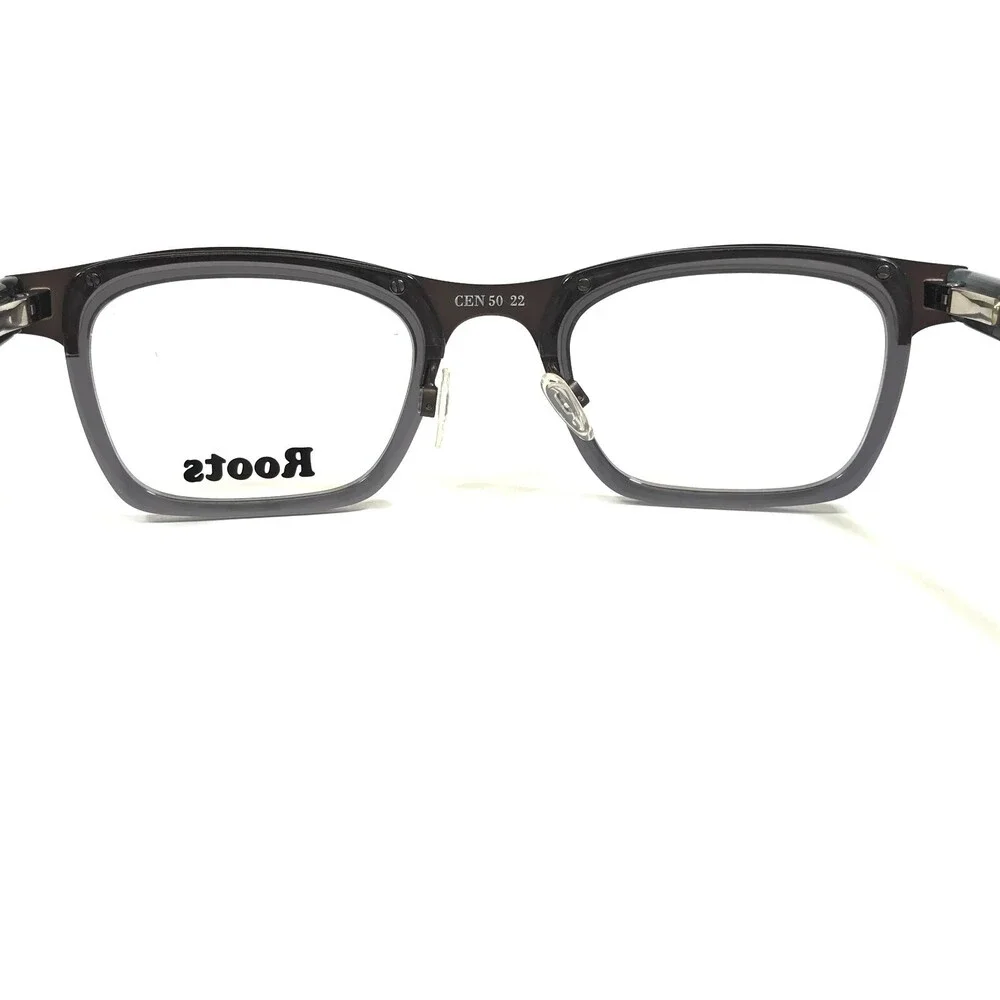 Roots Eyeglasses Frames RT695 GRY Gray Square Full Rim 50-22-140